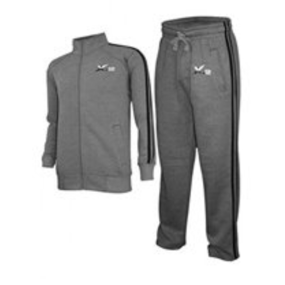 A track suit hoodie in black and gray